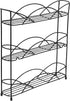 Spectrum Diversified 3-Tier Spice Rack Shelf Organizer for Kitchen, Pantry, Bathroom, or Closet, Black
