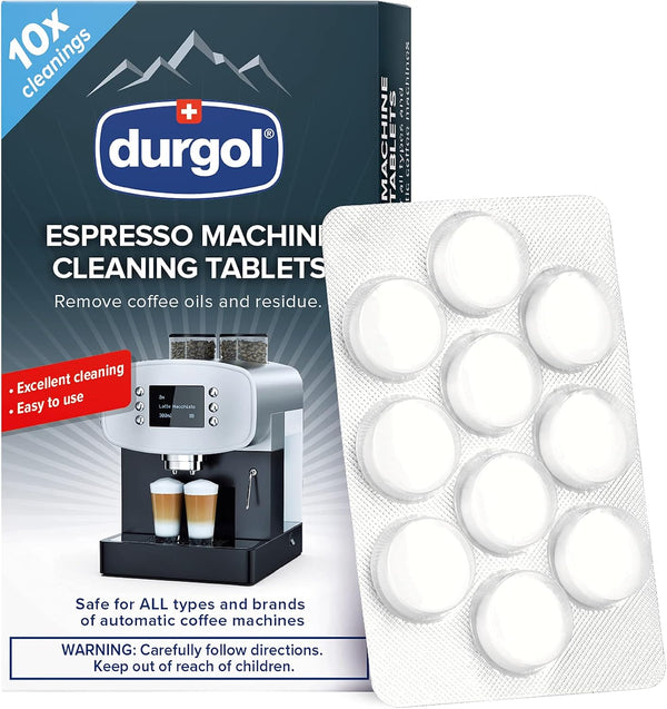 Durgol Espresso Machine and Coffee Maker Cleaning Tablets, 10 Count