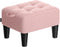 SONGMICS Foot Stool with Legs, Small Footstool Ottoman, Velvet Seat with Thick