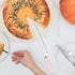 DOITOOL 2-pc Set Pink Wear-resistant Cake Scrapers and Bread Knife Kitchen Utensils