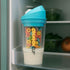 CRUNCHCUP XL Blue - Portable Plastic Cereal Cup for Breakfast On the Go, To Go Cereal and Milk Container, No Spoon