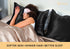 100% Mulberry Silk Pillowcase, 22 Momme Pure Natural Silk, Both Sided with Zipper, Standard Size (Black, 20'' 26'')