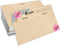 Set of 50 Double Sided Recipe Cards 4x6 Inch, Thick Cardstock with Lines, Large Writing Space (Floral Kraft Look)