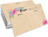 Set of 50 Double Sided Recipe Cards 4x6 Inch, Thick Cardstock with Lines, Large Writing Space (Floral Kraft Look)