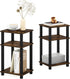Furinno JUST Side Table Set of 2, 3-Tier Open Shelf End Table,
