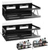 Spice Rack for Refrigerator, Kitchen Home Organization and Storage Adhesive Rack (2 Pack, Black)