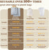 2-Pack 17x12.6in, BRONYPRO Reusable Beeswax and Cotton Bread Bags with Zipper, Waxed Bread Bags for Homemade Bread