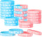 30 Pieces Gender Reveal Bracelets - Team Boy, Team Girl, and Team Both Silicone Wristbands for Baby Shower