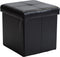 Simplify Faux Leather Folding Storage Ottoman | Single | Collapsible | Tufted