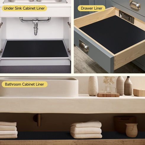 WochiTV Adhesive Shelf Liner | 11.8 X 120 Inches Peel and Stick Kitchen Liner for Cabinets, Drawers, Waterproof