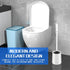 AONEZ Set, 4 Pack Toilet Brush and Holder Long Handle Non-Slip Grip Toilet Bowl Brush, Hard Toilet Brush, Deep Cleaning