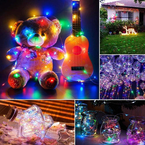 33FT 100 Joomer Fairy String Lights LEDs Plug in Fairy Lights Indoor Copper Wire String Light DIY for Bedroom, Parties