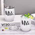 GINGPROUS 2 Pack Mrs and Mrs Wine Tumbler Set, 12 Oz Insulated Stainless Steel Wine Tumblers with Lid, Lesbian Couple