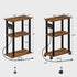 TB01BB046 TUTOTAK Small Narrow Side Table with Charging Station, Skinny End Table for Small Spaces, Slim Nightstand