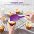 U-Taste 3-Piece Silicone Spoon Spatula Set, High Heat Resistant Kitchen Utensils for Nonstick Cookware (Purple)