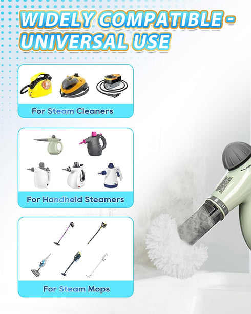 8 PCS Universal Microfiber Cloths for Handheld Steam Cleaner Accessories Compatible with Bissell Steam Shot Omni