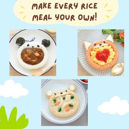 Animal Rice Mold Set Cute Animal Shapes, DIY Bento Lunch Decoration Tool, Japanese Kitchen Accessory