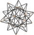 Deco 79 Metal Geometric Decorative Sculpture Home Decor Statue with Gold Accents, 7" x 7" x 7", Black