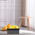 GhvyenntteS Small Fabric Storage Bins, 6 Pack, 11.8" x 7.87" x 5.11" Baskets with Leather Handles for Closet Storage