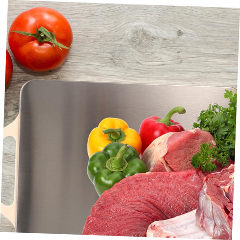 Large Double Sided Cutting Board, Glass Cutting Board, Kitchen Chopping Board, Non-slip Stainless Steel, Child Safe