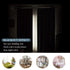 PONY DANCE Black Short Length Curtains for Kitchen, 2 Pieces, Solid Half Window Tiers, 29 x 24 inches