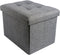 NIENIE Linen Folding Storage Ottoman Coffee Table Small Foot Stool for Living Room,