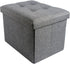 NIENIE Linen Folding Storage Ottoman Coffee Table Small Foot Stool for Living Room,