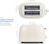 Ultrean Toaster 2 Slice, Stainless Steel with Extra-Wide Slot, Removable Crumb Tray, 6 Browning Settings, 825 W