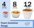 4 MM-4J6/6JL (100, 4 Mr Miracle Ounce Foam Cup with Vented Lid in White. Hot and Cold Foods. For Ice Cream, Yogurt