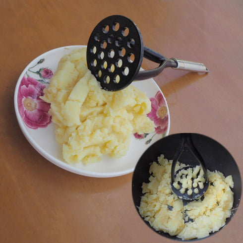TENTA KITCHEN Good Grips Nylon Potato Solid Masher - Ricer Press Blender Crusher for Non-Stick Cookware with Heat