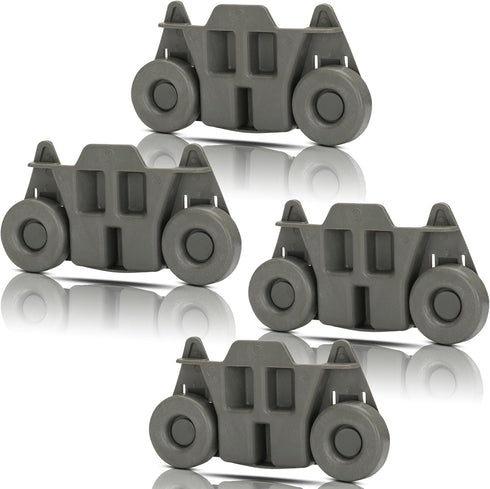 UPGRADED W10195416 Dishwasher Wheels Lower Rack (4 Pack) for Whirlpool Maytag Kenmore Kitchenaid