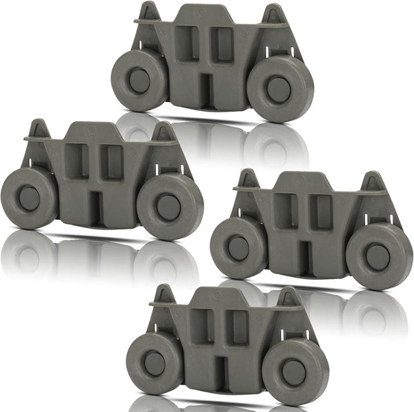 UPGRADED W10195416 Dishwasher Wheels Lower Rack (4 Pack) for Whirlpool Maytag Kenmore Kitchenaid