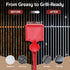 GASPRO Steam Grill Brush Bristle Free for Outdoor Grill, BBQ Grill Cleaning Brush with Replaceable Scrub Sponge Head