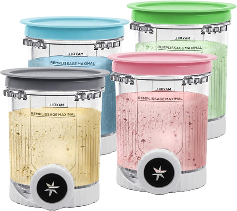 NANOBABY Pints and Lids Replacement Compatible with Ninja Swirl by Creami NC700 Series