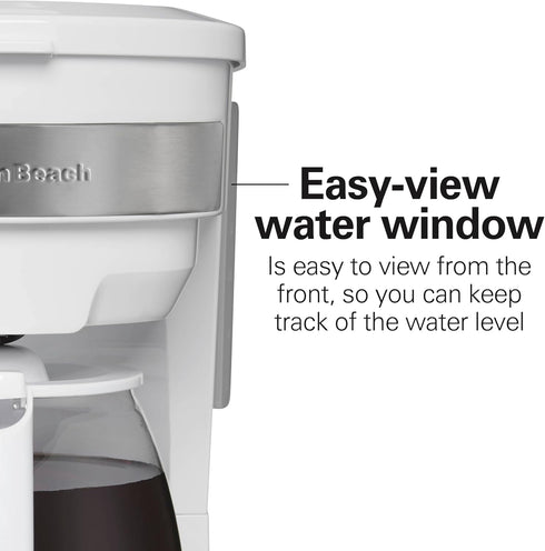 12 Programmable (46294J) Hamilton Beach Cup Drip Coffee Maker Machine, Regular & Bold Brew Options, Auto Pause