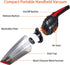Fityou Handheld Vacuum Cleaner Cordless - Rechargeable (USB Charge), Powerful Suction Cleaner, Portable Hand Vacuum for