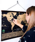 Magnetic Poster Hanger Frame - 24 inches Wooden Frame for Scratch Off Maps, Prints, Photos, Canvas Artwork
