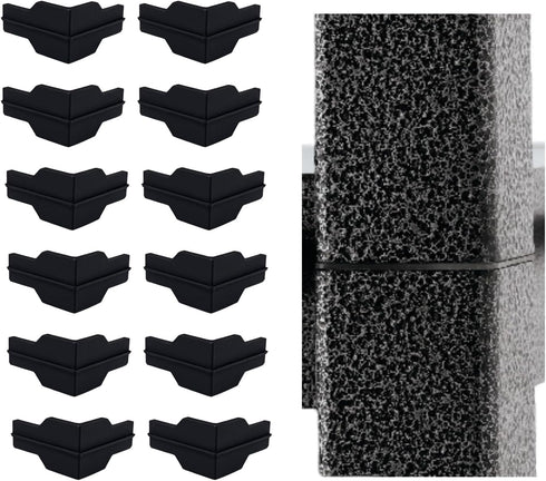 Whalen Post Insert Corner Connector for Shelving, Costco (12 Units), Black