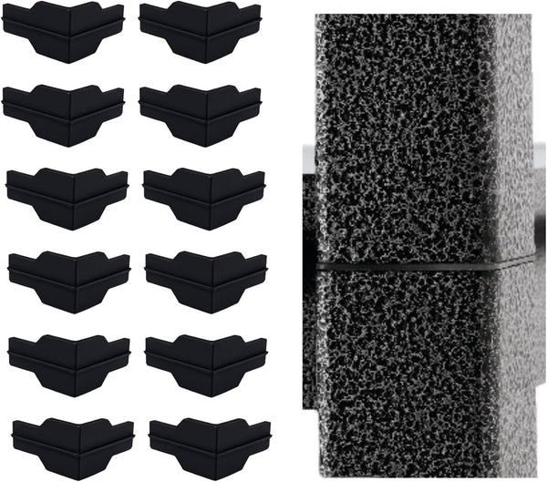 Whalen Post Insert Corner Connector for Shelving, Costco (12 Units), Black