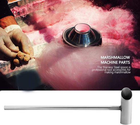 29cm/11.6in Marshmallow Spoon, Sugar Spoon for Cotton Candy Floss Machine, Stainless Steel Material