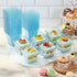 50 8 oz Mifoci Pcs Blue Plastic Dessert Appetizer Cups Clear Mini Cake Salad Cups for Party Yogurt Parfait Containers