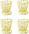Honbay 4PCS Stainless Steel Spring Wire Tray Egg Cups Holder Serving Cup Egg