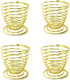Honbay 4PCS Stainless Steel Spring Wire Tray Egg Cups Holder Serving Cup Egg