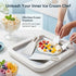 2 Frozen Rolled Ice Cream Maker Kit, DIY Ice Cream Roll Tray with Scrapers, No Electricity Required, Stainless Steel