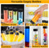 16 Pack 12 oz 350 ml) DI QIU REN Clear Plastic Bottles Empty Sensory Bottles with Caps Reusable Juice Bottles Drink