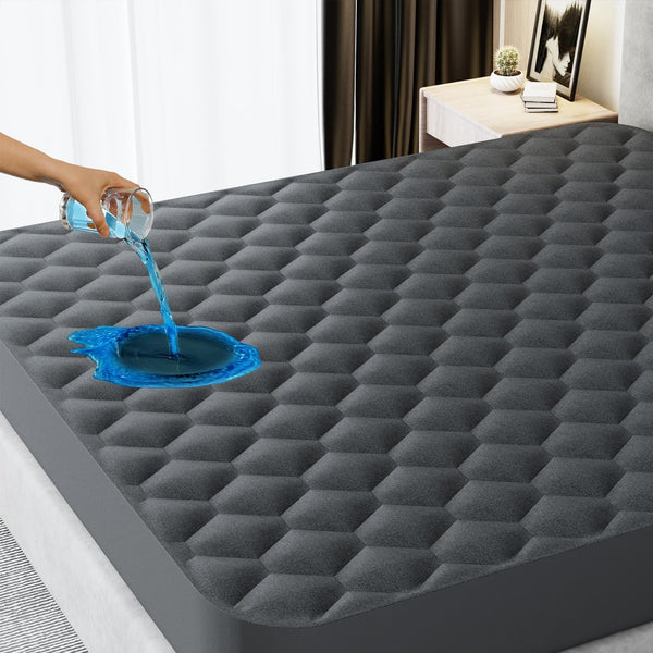 Waterproof King Mattress Protector - Noiseless King Size Mattress Pad with Deep Pocket for 8-21 inches, Soft &