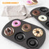 Tiawudi Non-Stick 6-Cavity Donut Baking Pans, Set of 2 for Full-Sized 3 1/4" Donuts