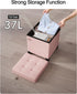 15 15 15.7 Inches, ASND22P ABHENG Cube Storage Ottoman, Velvet Foot Stool with Feet, Folding Storage Bench, End of Bed