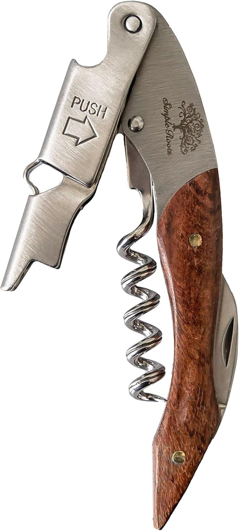 Simple Roots Classic Wine Opener - Best Sellers Classic Corkscrew for Wine Bottles, Durable Manual Opener