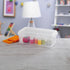 Sterilite Large FlipTop, Stackable Small Storage Bin, Clear, 6-Pack, Hinging Lid, Organize Desk